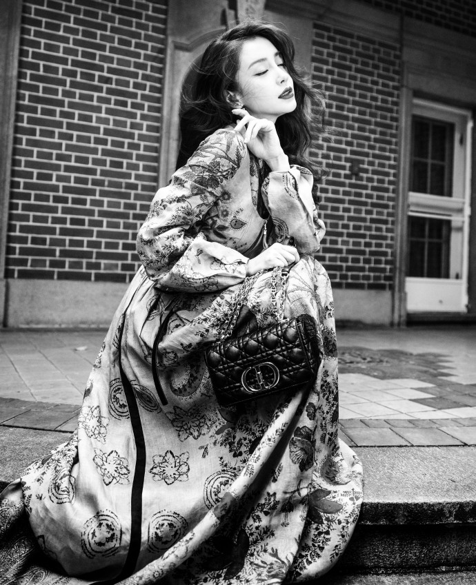 angelababy黑白摩登复古风高贵优雅写真
