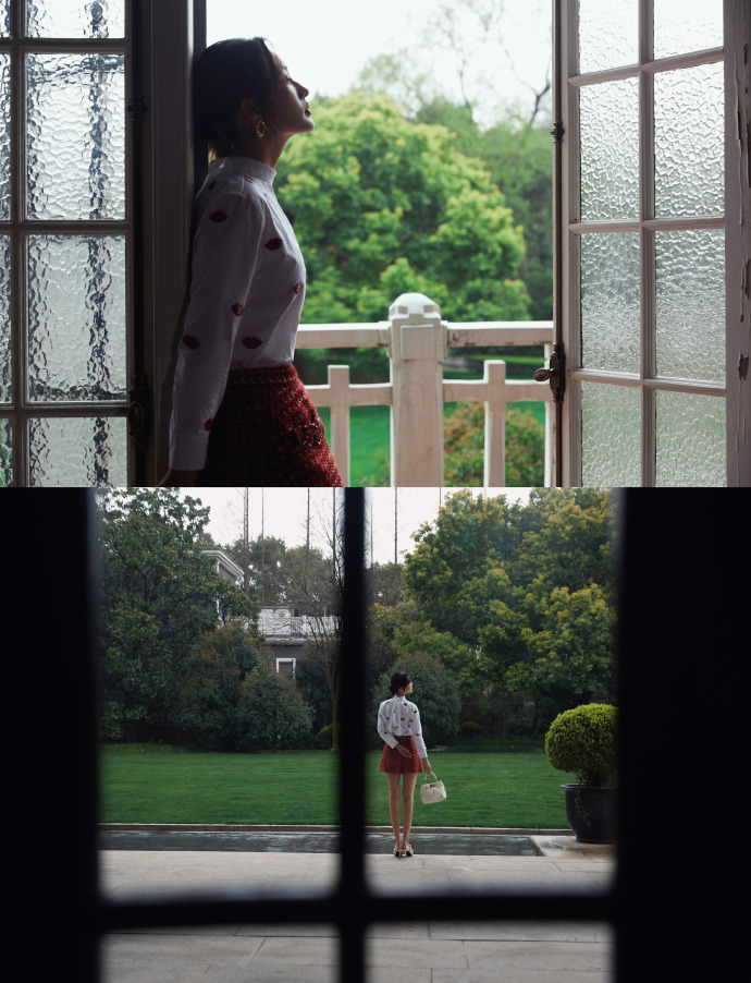 李沁复古氛围感春雨大片图片