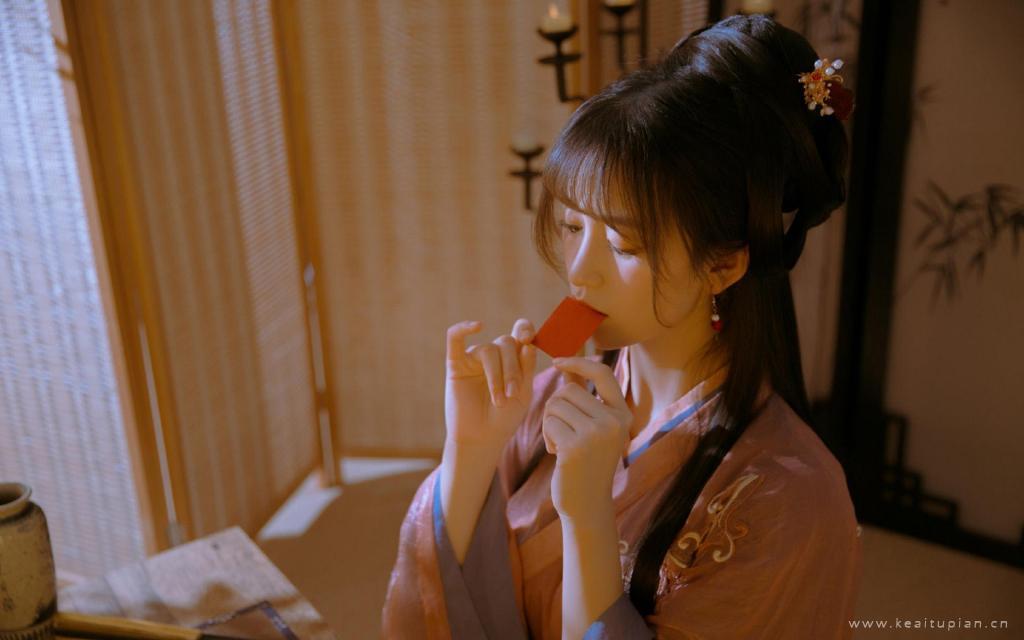 迷情意境汉服温婉古风气质美女高清壁纸图片