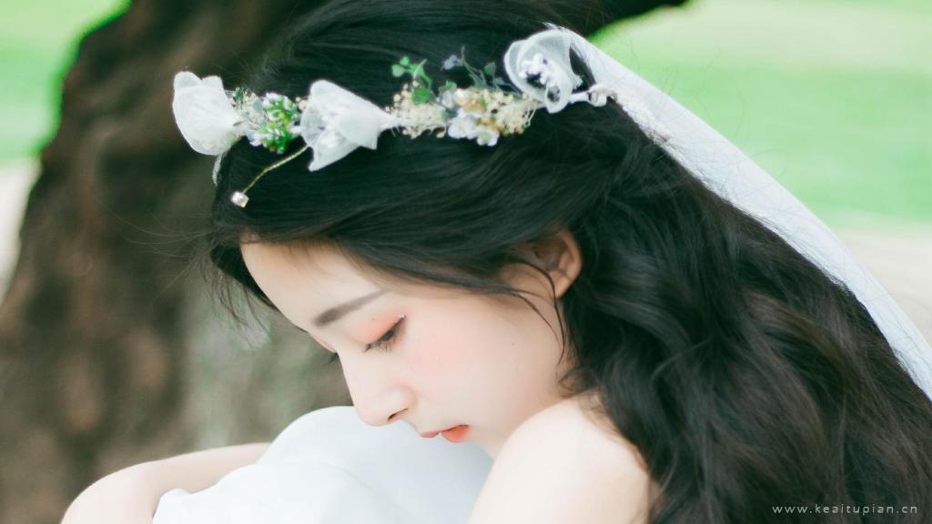 清纯少女婚纱唯美浪漫气质写真图片桌面壁纸