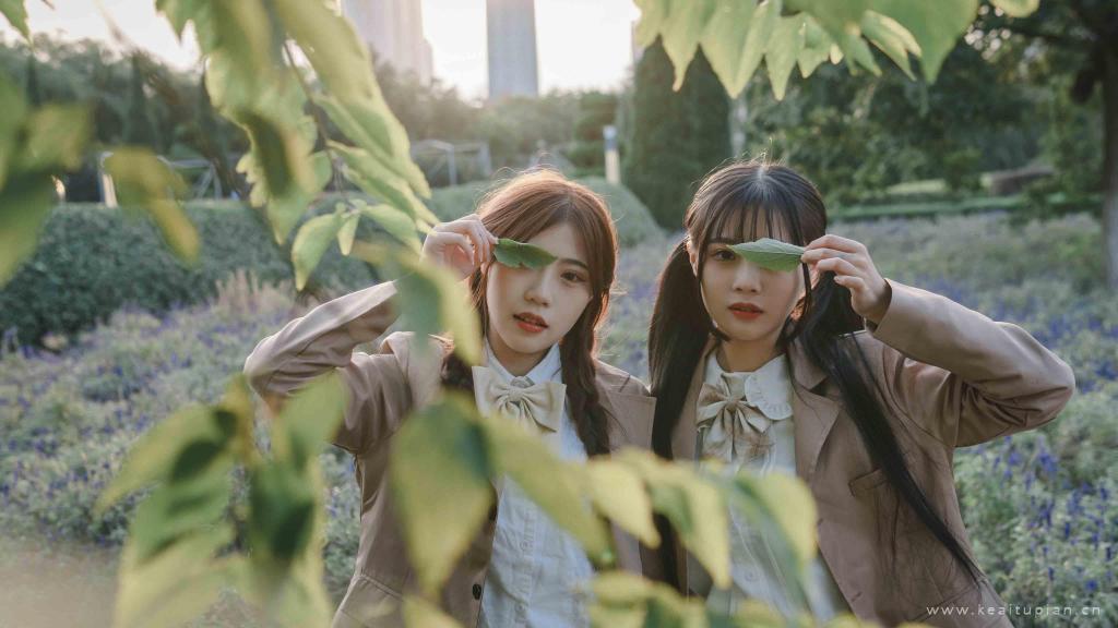 高清小姐妹jk制服闺蜜装清新好看写真图片