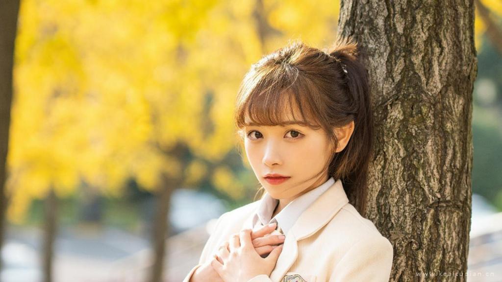 日系少女秋天jk制服清纯迷人写真图片桌面壁纸
