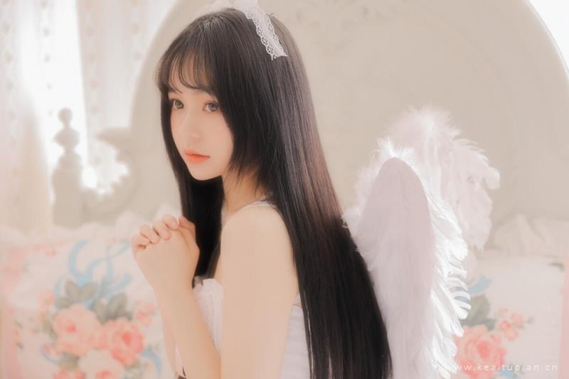 甜美萌白酱可爱唯美天使造型私房壁纸写真图片
