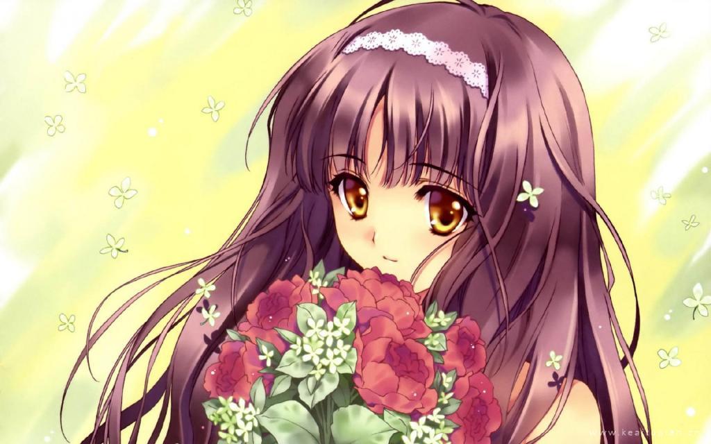 二次元动漫人物少女甜美可爱手绘图高清壁纸