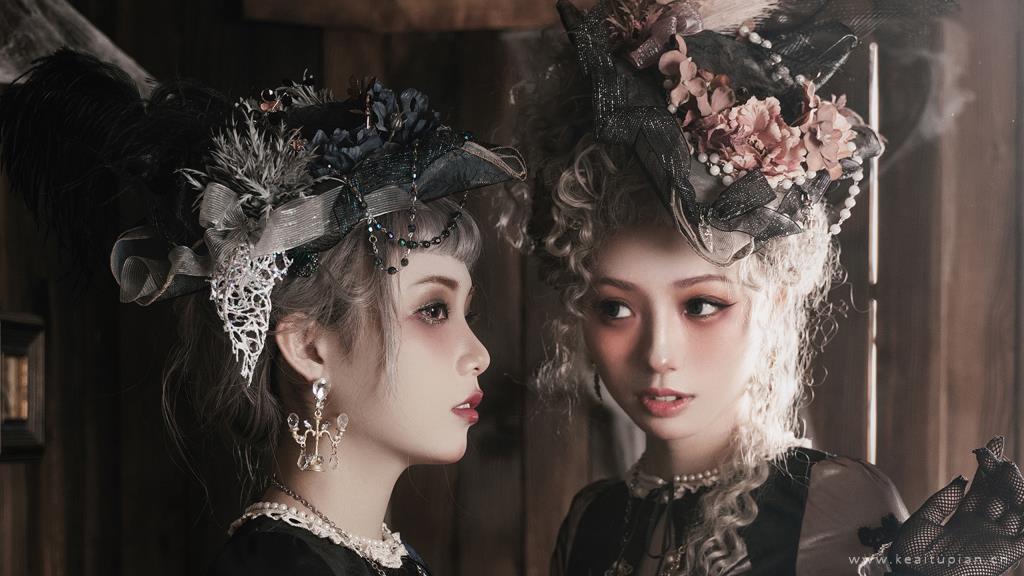 可爱唯美洛丽塔姐妹高清电脑壁纸图片