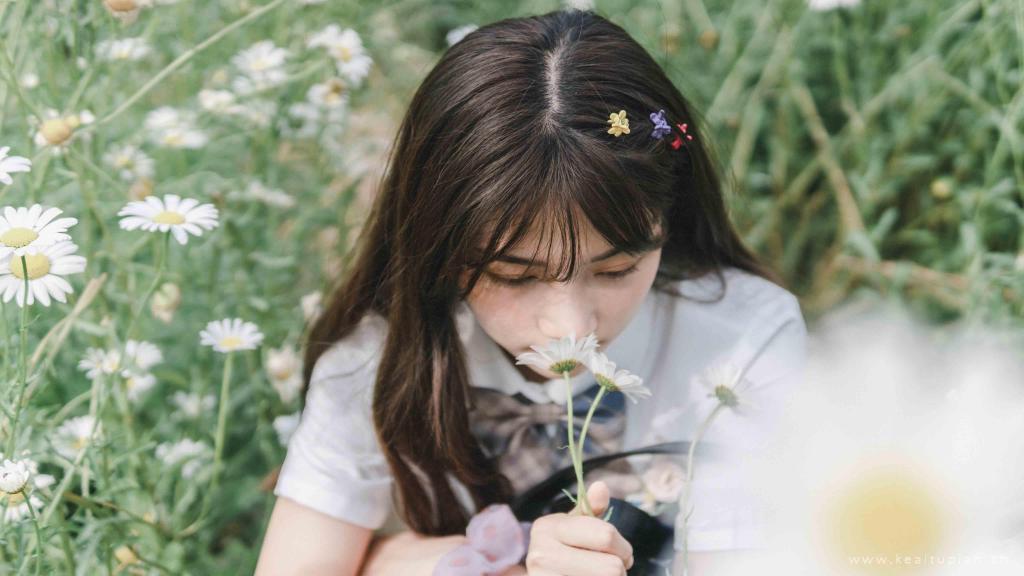 唯美森系JK制服美女小清新写真壁纸图片