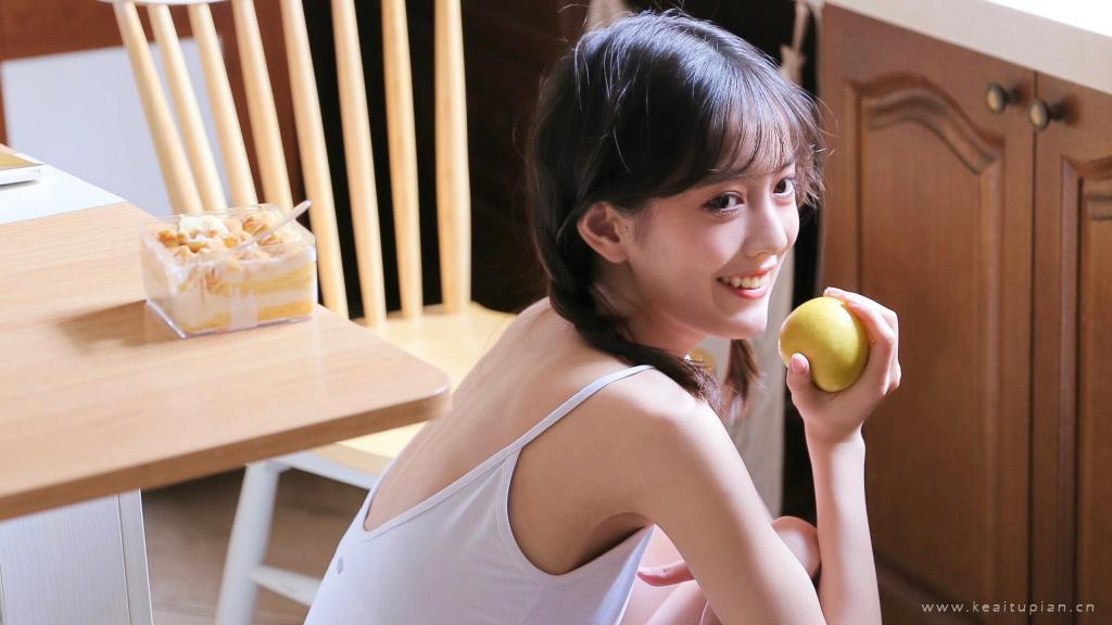 娇媚美女小清新甜美居家写真图片桌面壁纸