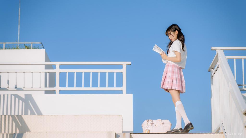 日系小清新jk美女甜美诱人写真图片桌面壁纸