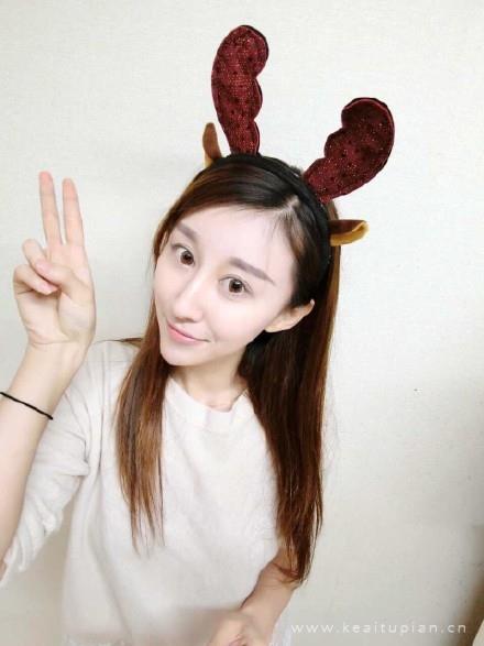 气质美女麋鹿造型自拍图片大全