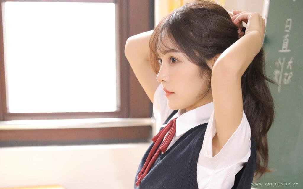 元气少女校园风jk制服甜美写真图片大全