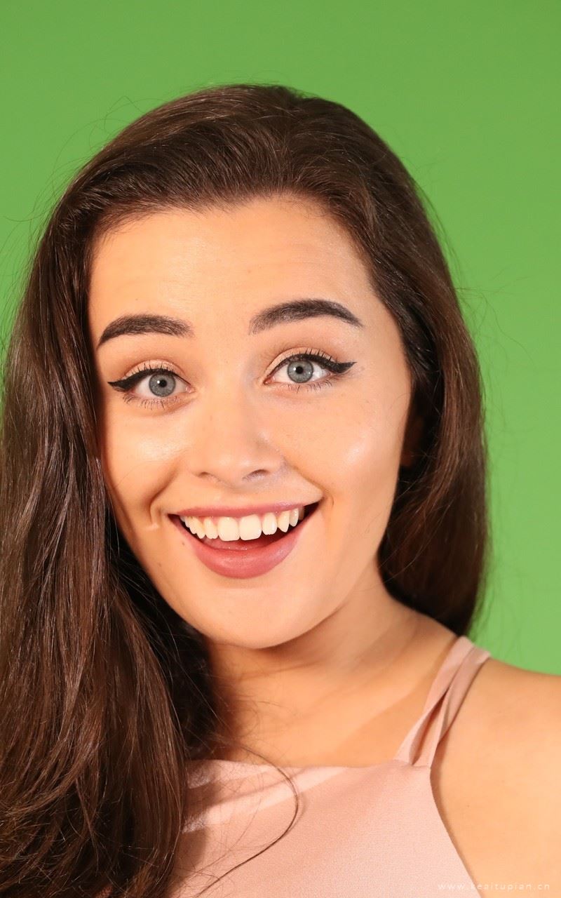 绿色背景高清性感诱惑女人图片手机壁纸