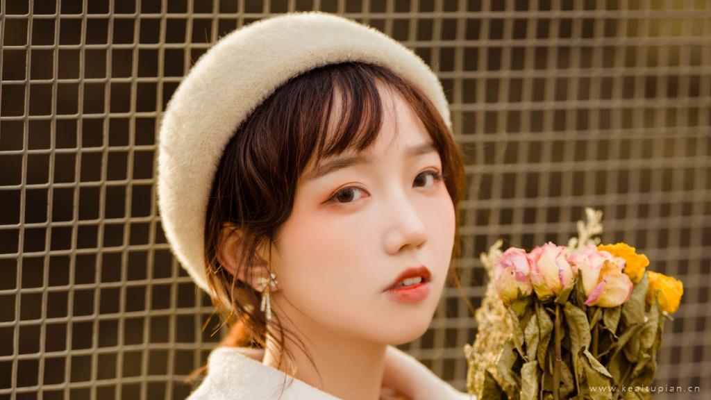 冬日清纯美女唯美街拍高清壁纸图片大全