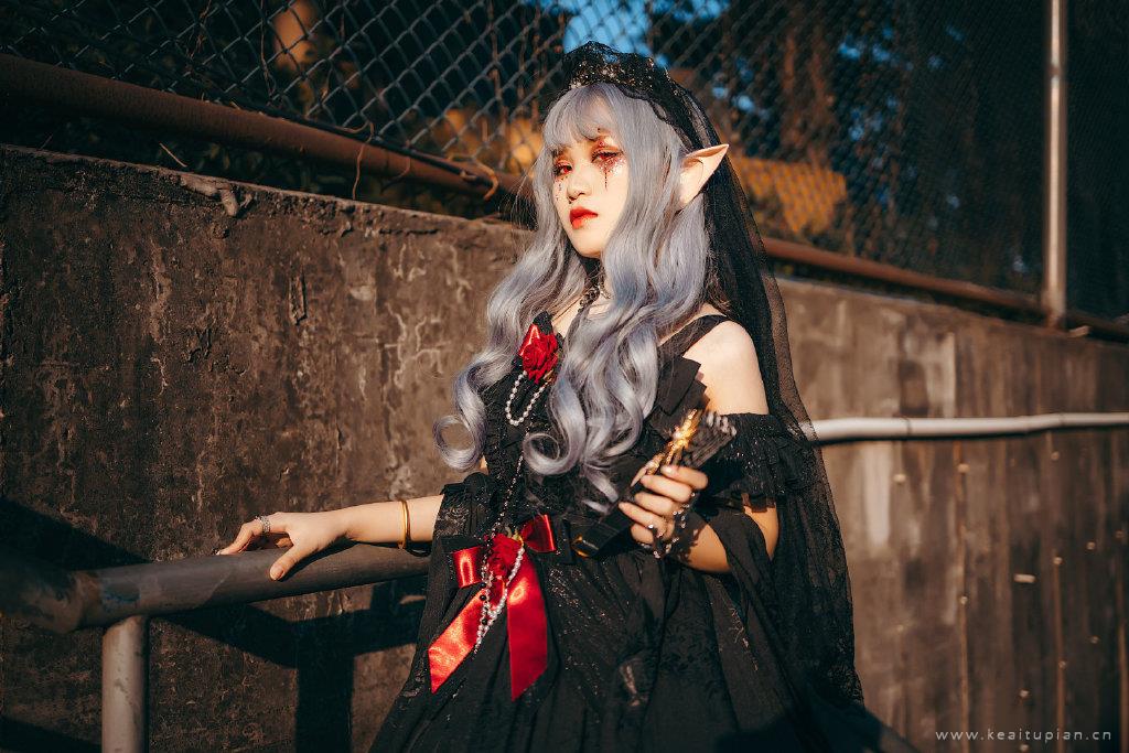 高冷洛丽塔美女精灵cosplay高贵性感写真图片大全