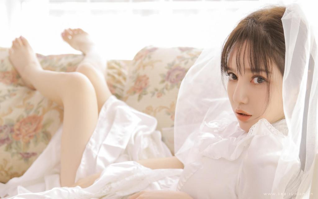 美女唯美婚纱精致白皙诱惑写真高清壁纸图