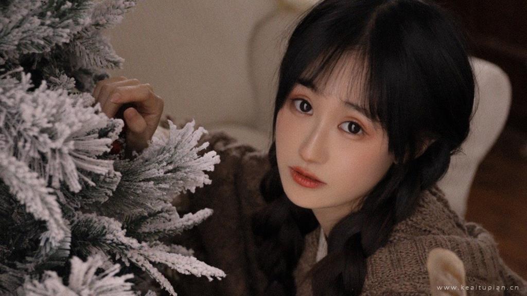 清纯少女圣诞唯美私房养眼写真照图片