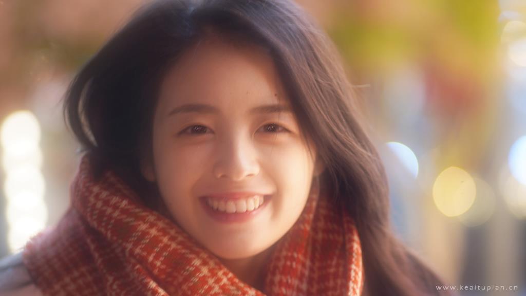 甜美可爱少女灵动冬日写真图片桌面壁纸