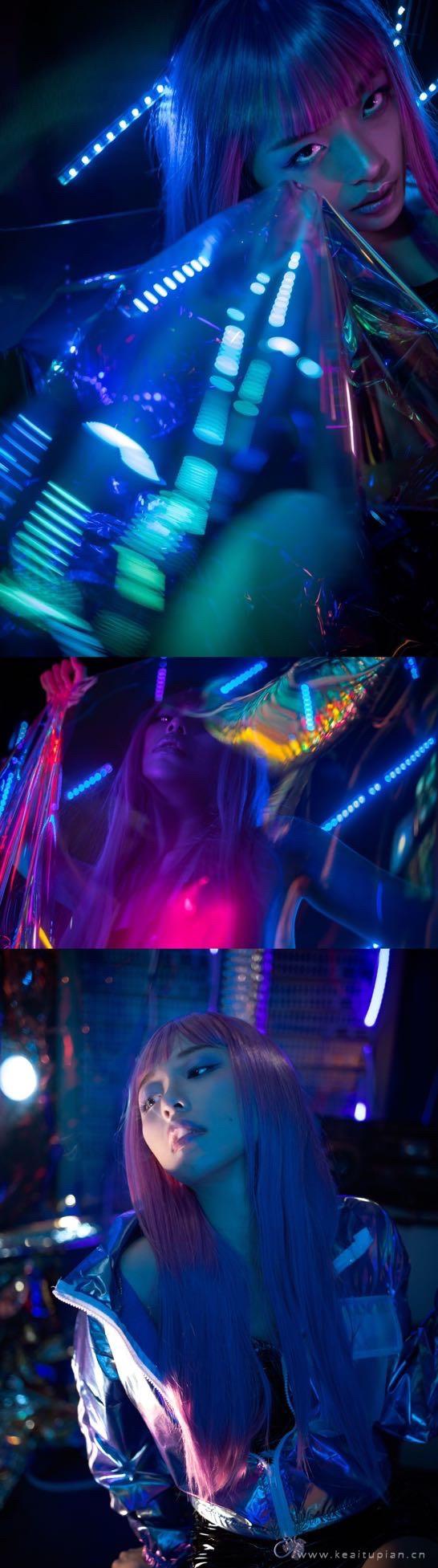 性感少女赛博朋克风个性写真壁纸图片