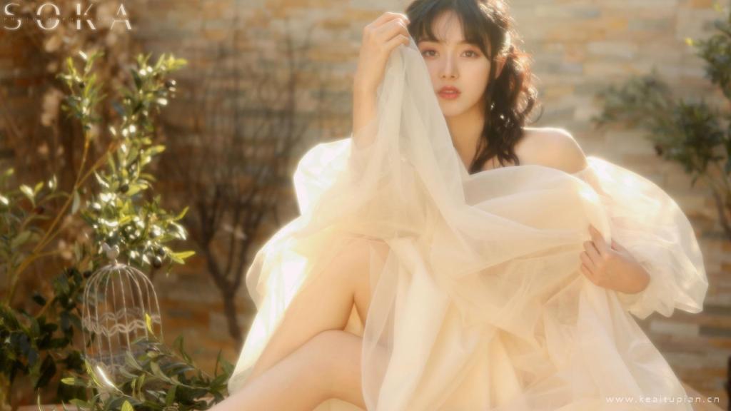 朦胧意境美女迷人气质精致写真高清壁纸图