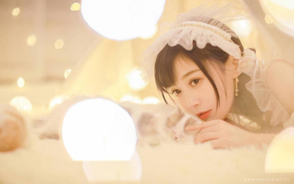 甜美美女光影唯美灵动迷人写真图片桌面壁纸