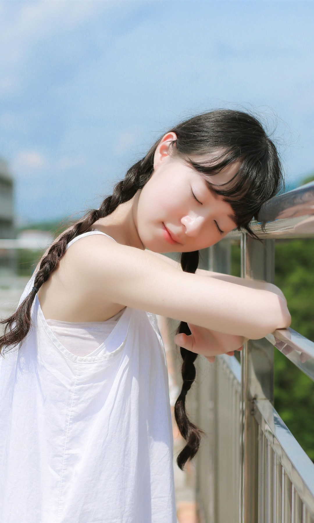 夏日清纯甜美女生iphone6s图片