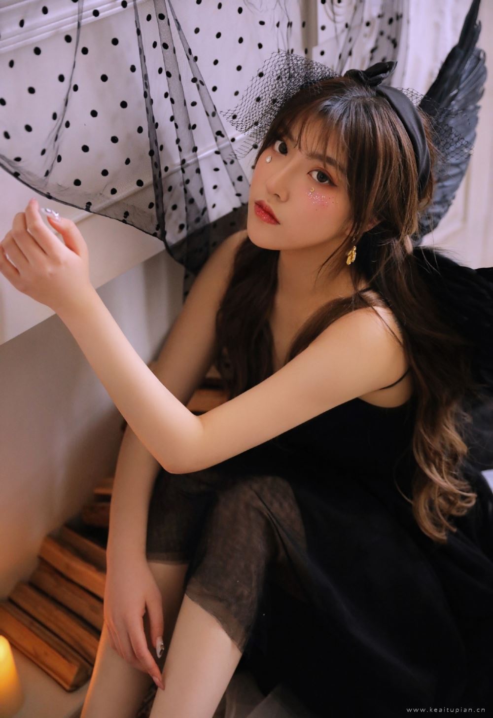 超美暗黑系少女梦幻伤感个性妆容高清写真图片