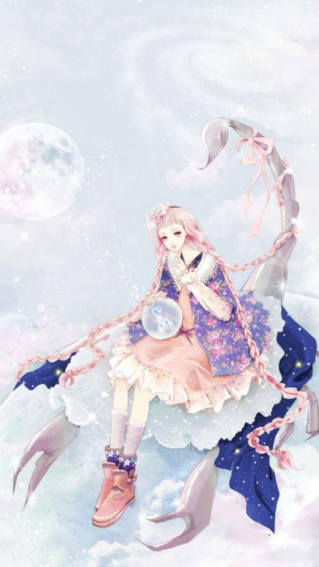 美艳十足的天蝎座少女唯美手机壁纸图片