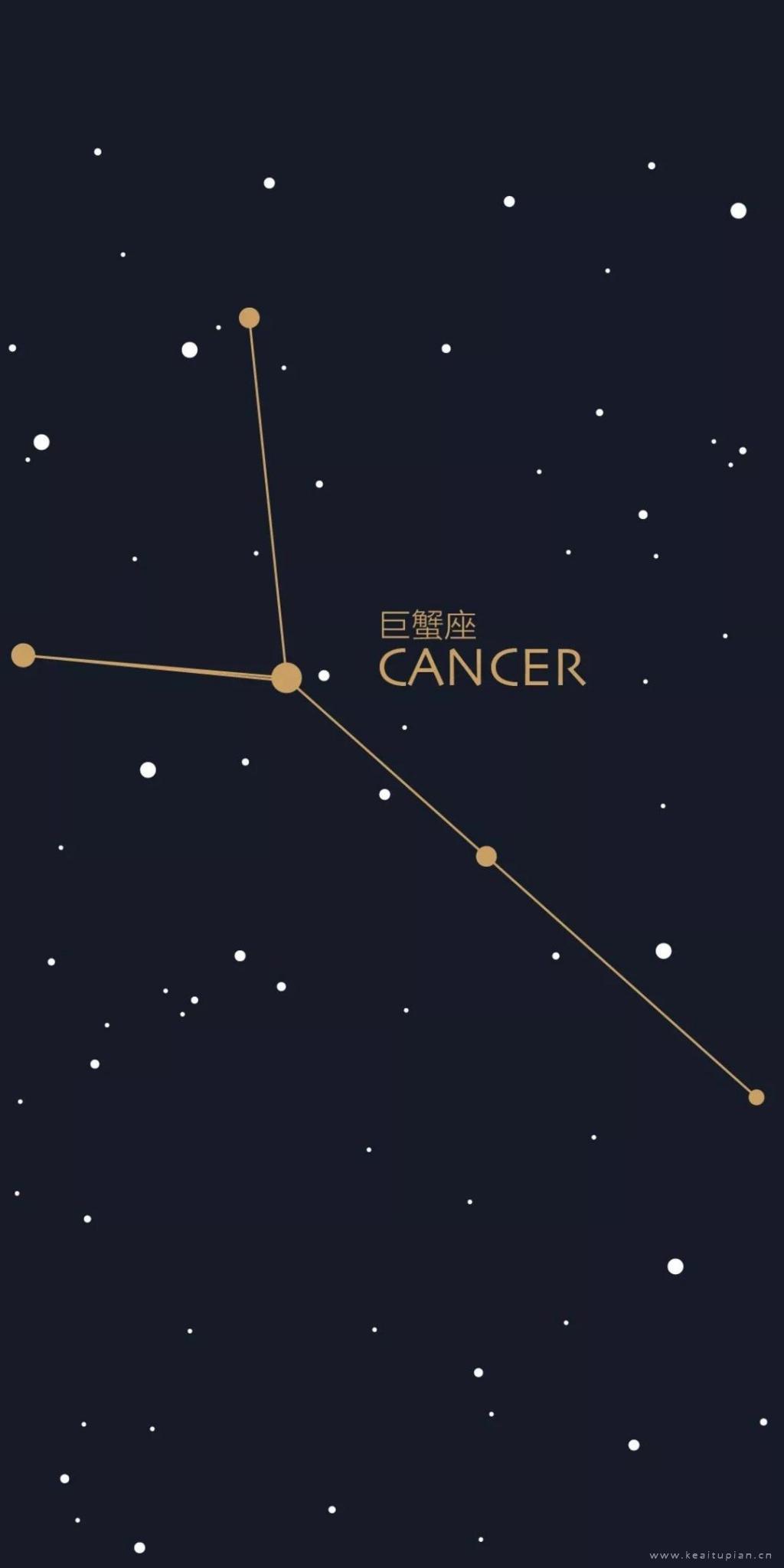巨蟹座星象卡通唯美手机壁纸图片