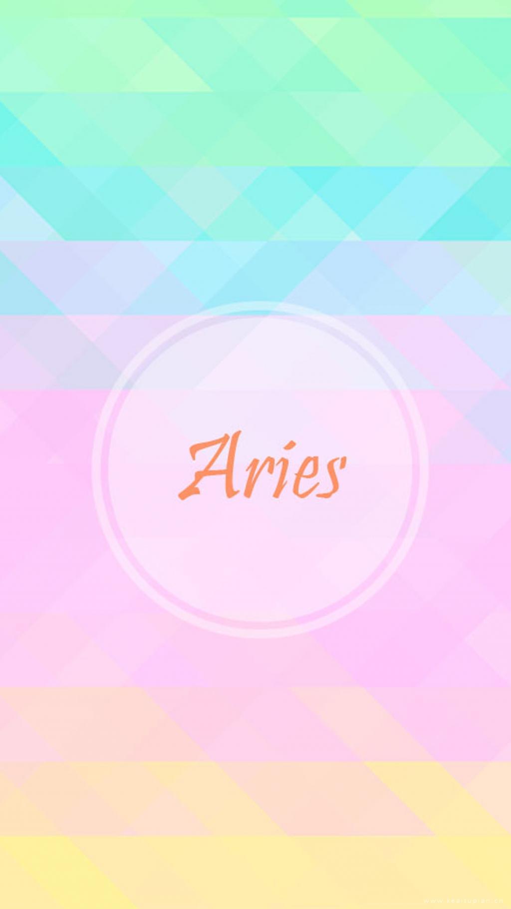 白羊座Aries炫彩风格精美手机壁纸图片