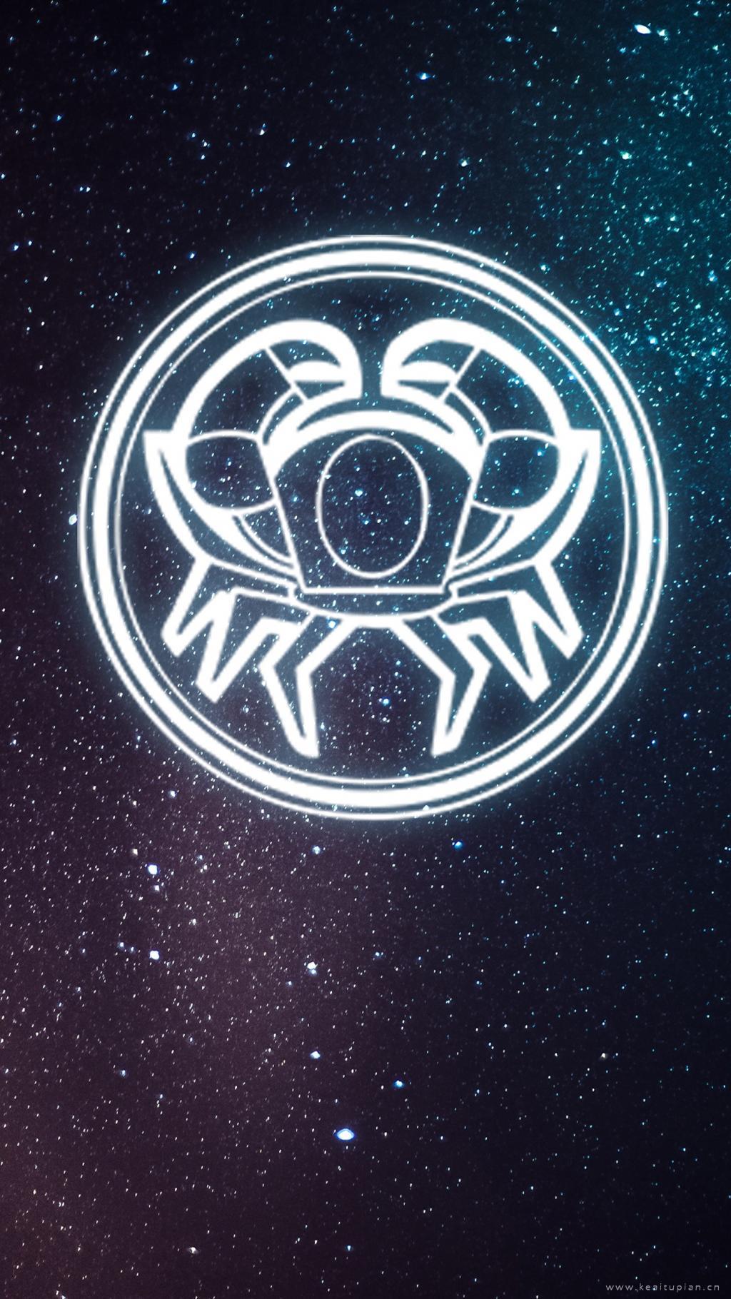 星空中的巨蟹座唯美手机壁纸图片