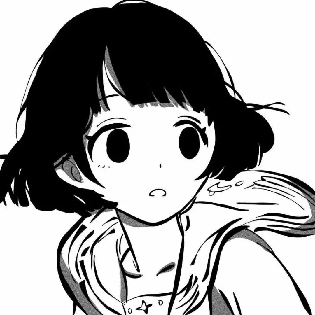 黑白漫画头像女生 黑白女生图片头像大全