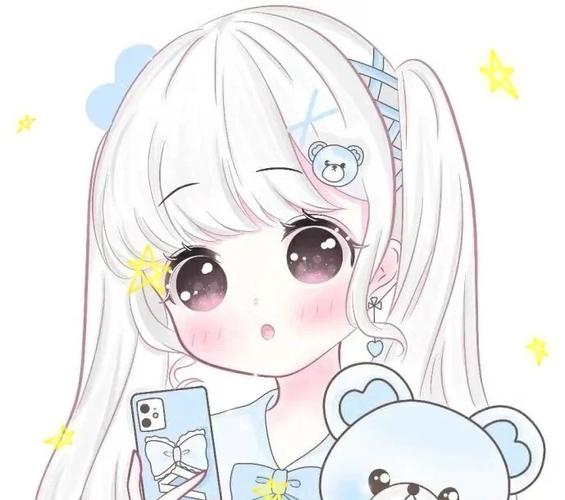 卡通女孩头像 扎马尾的卡通女孩头像图片