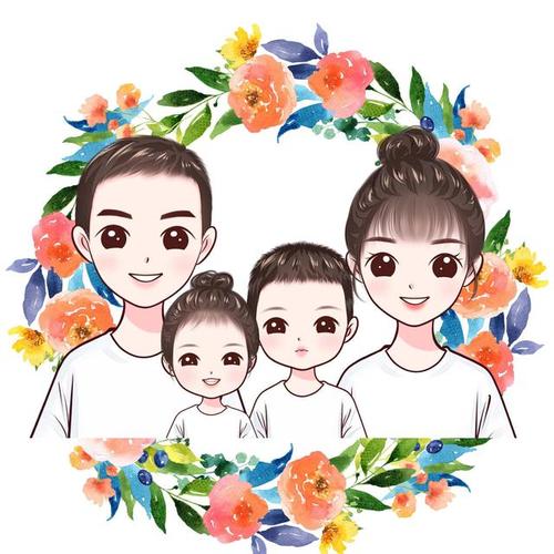 家庭头像4人一儿一女 家庭头像4人一儿一女微信