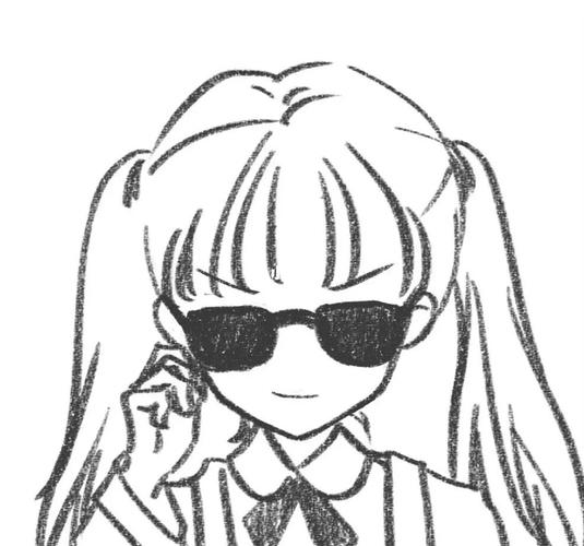 日系ins风漫画头像黑白 漫画头像日系