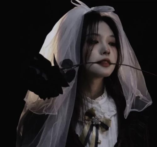 头像丧系黑色系女 丧系头像女黑头