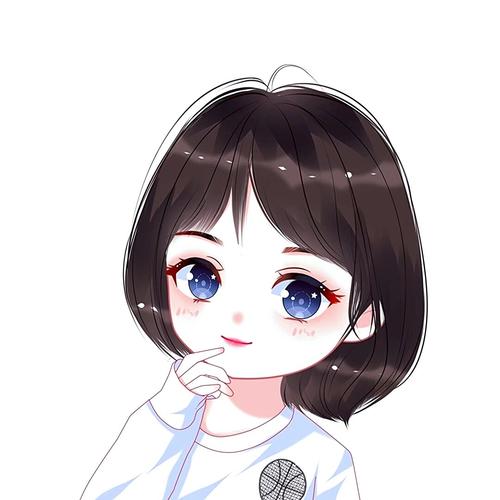 卡通短发女生头像 短发个性头像女卡通