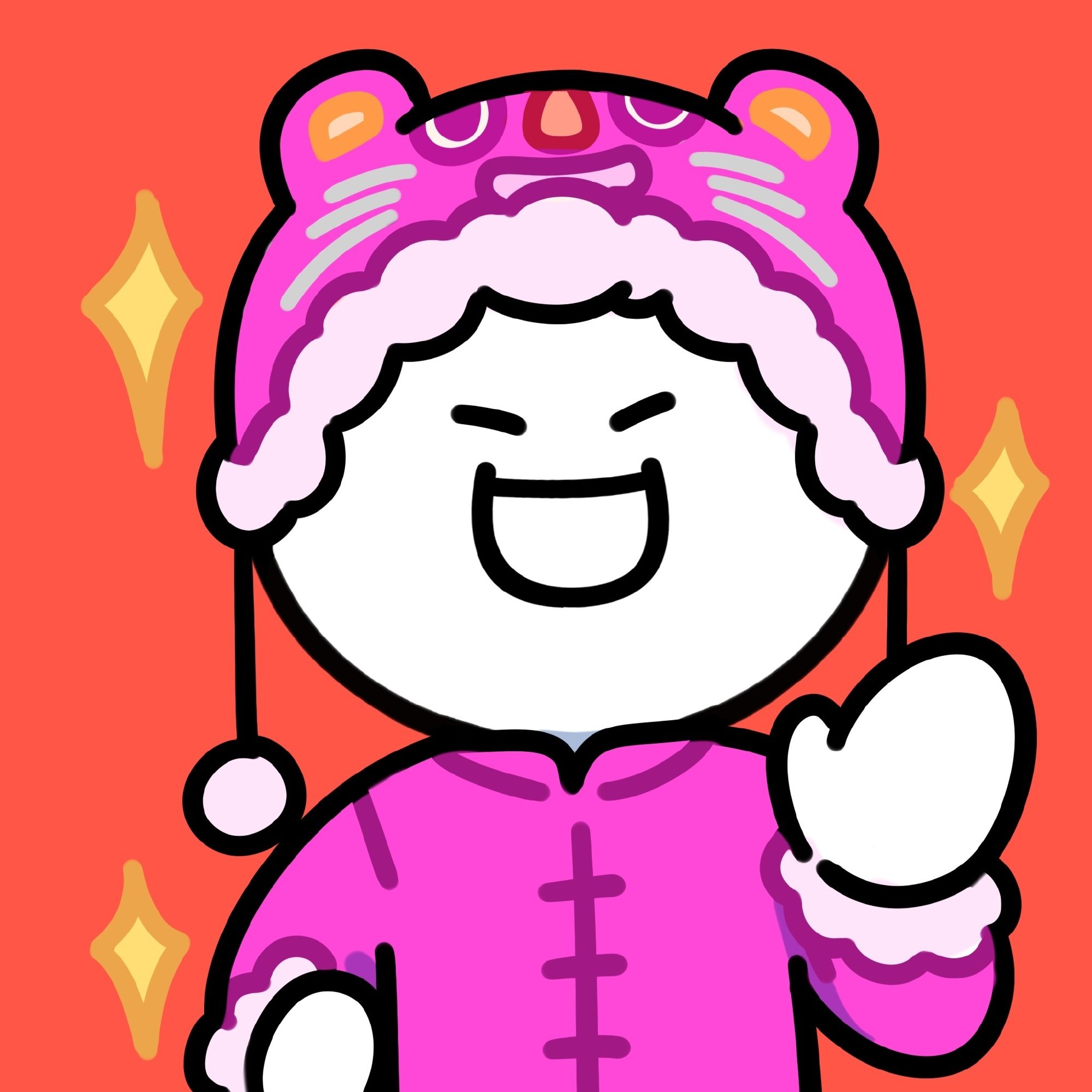 新年好可爱图片头像 卡通新年小白人头像