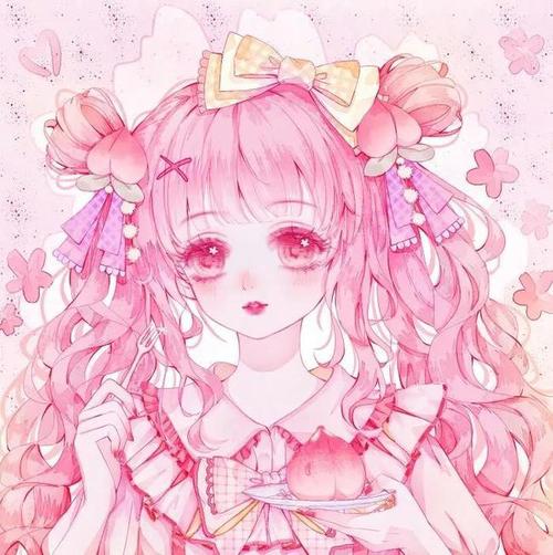 粉色系女生头像动漫 粉色系女孩动漫头像