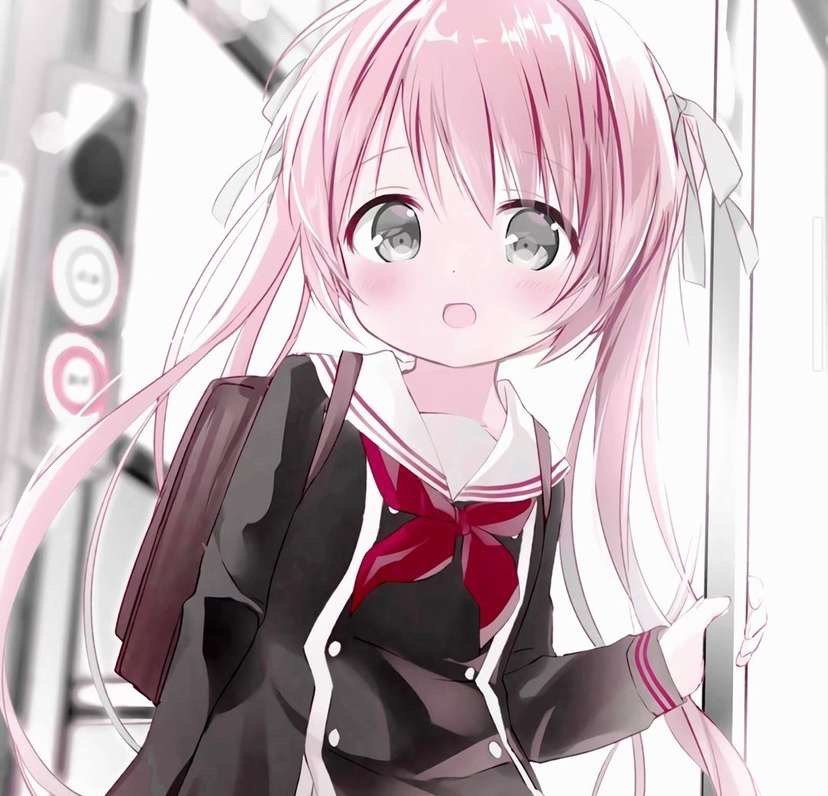 粉色系动漫二次元头像图片 粉色系女生头像动漫