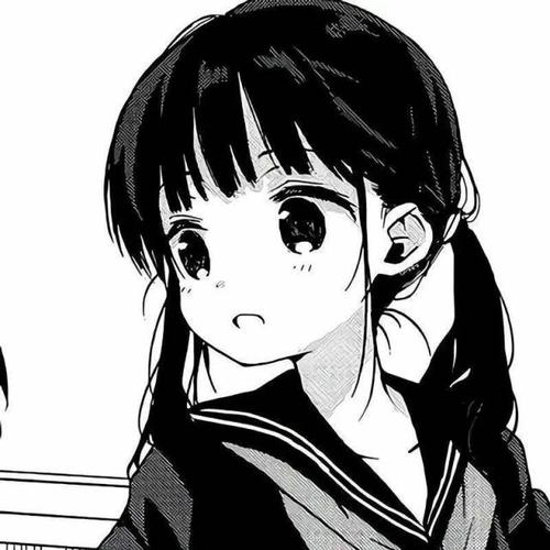 动漫头像黑白女 黑白女孩头像动漫图片