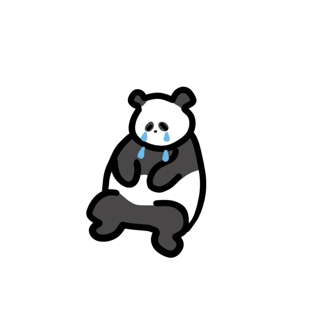 伤感卡通小动物哭哭头像图片emo了