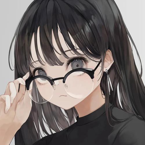 超好看的女生戴眼镜头像大全 戴眼镜的女孩图片头像