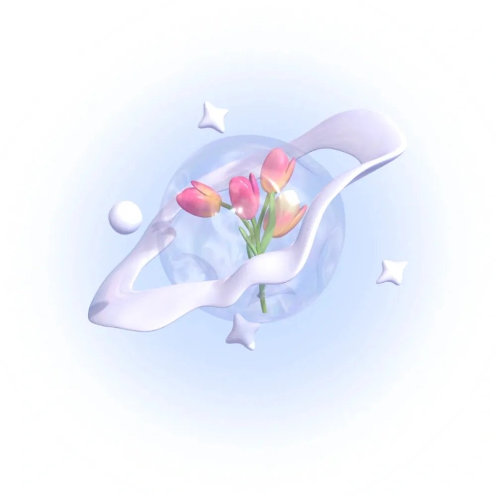 简单白底3D头像图片 3d高清唯美头像图片