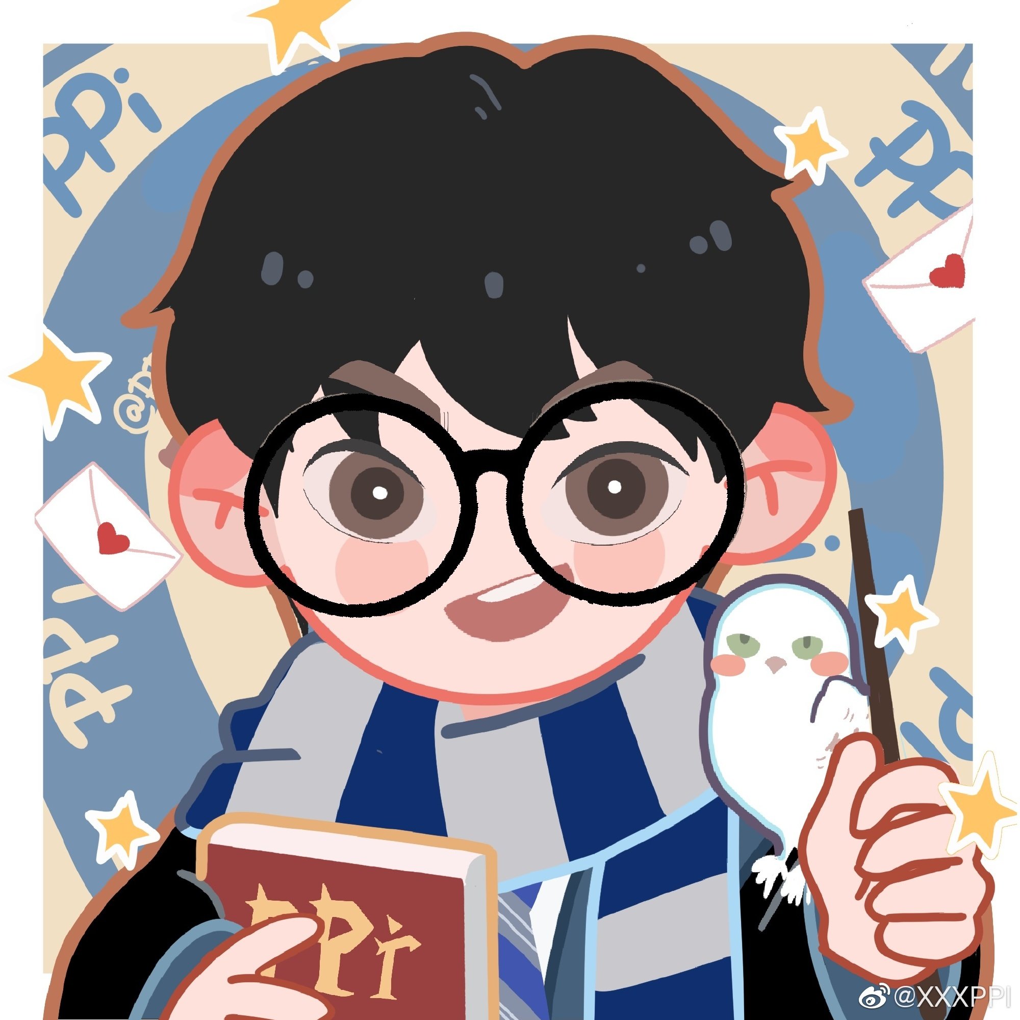 哈利波特人物卡通头像 哈利波特卡通微信头像