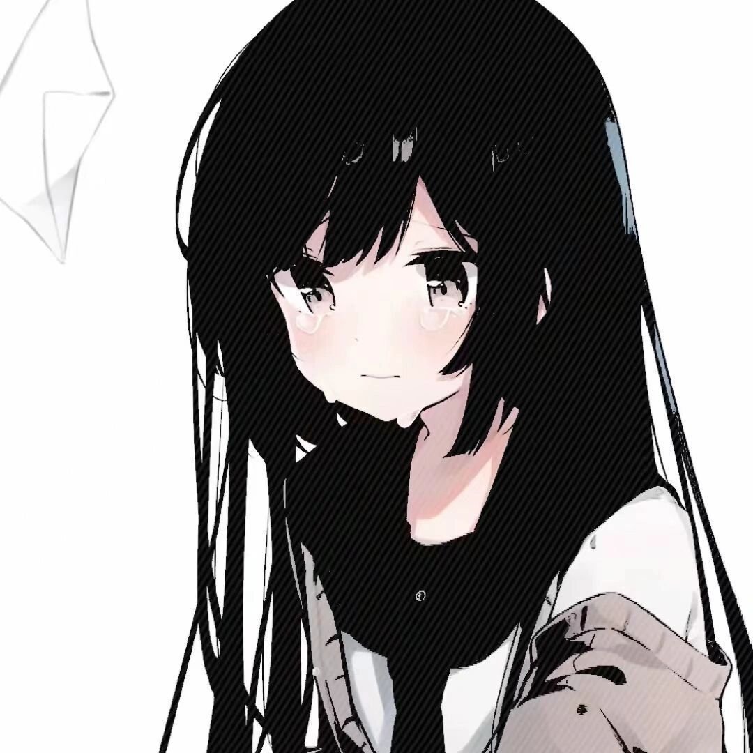 可爱高冷女生头像 黑色系女生头像动漫图片