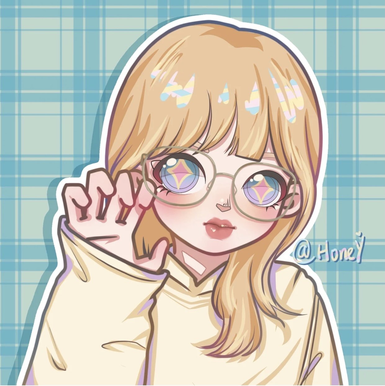 手绘动漫女生头像微信图片 手绘女生头像可爱卡通头像