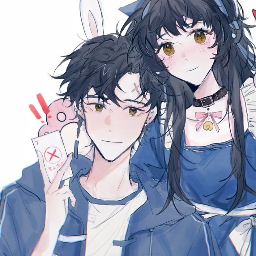 王者西施东方曜动漫情头头像图片 东方曜西施情头卡通图片