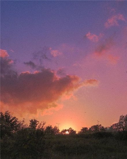 超美落日夕阳风景微信聊天背景壁纸图片