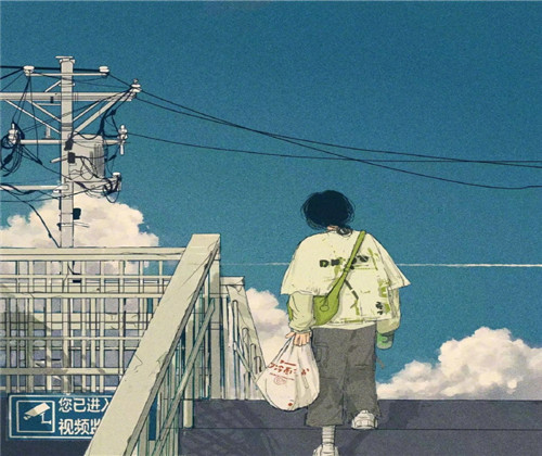 日系个性可爱卡通空间素材 也有个人偷偷的喜欢我就好了图片