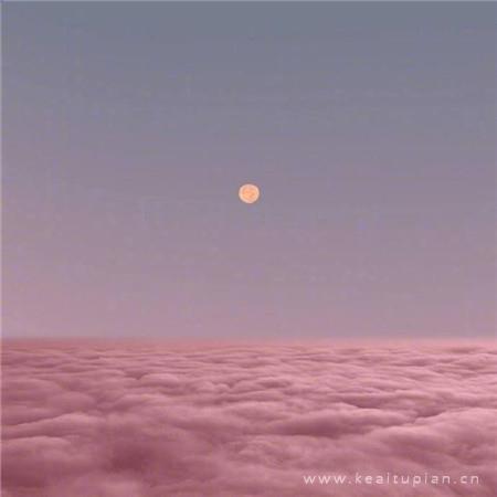 超好看唯美粉色系海边落日和晚霞图片大全