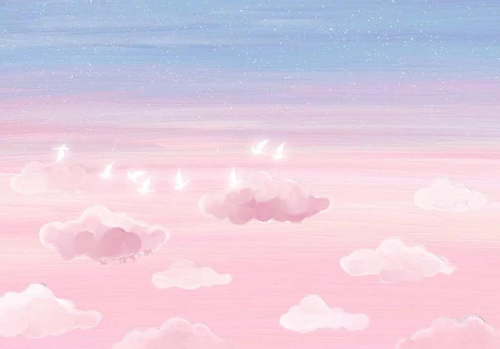 超仙背景图|小清新画风的星空cr：一颗萝卜胡 ​
